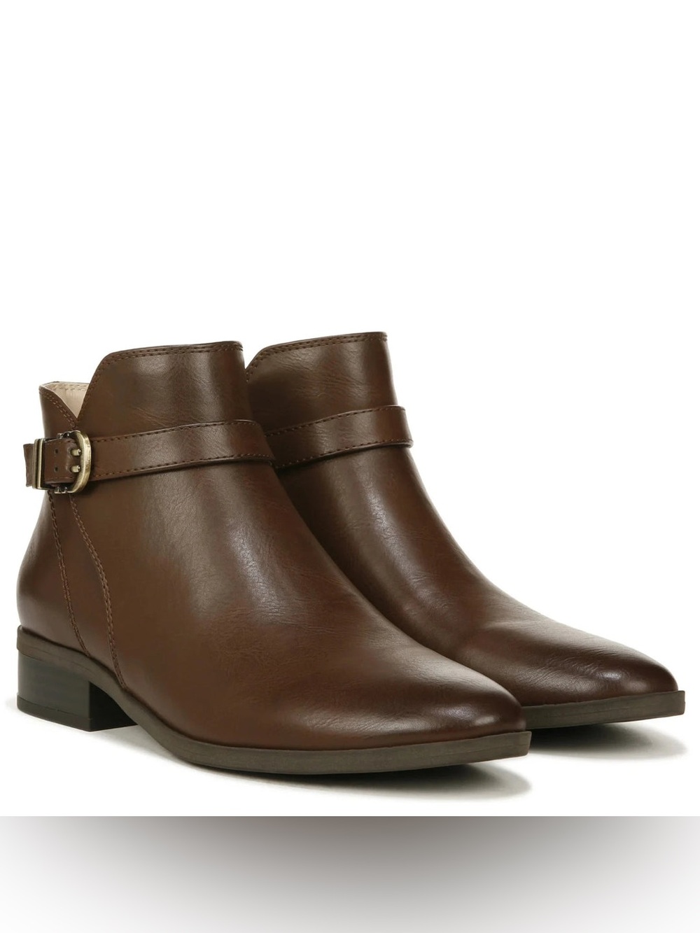 NWT SOUL Naturalizer Rosaline Booties in Dark Brown Leather Ankle Boots Sz 9